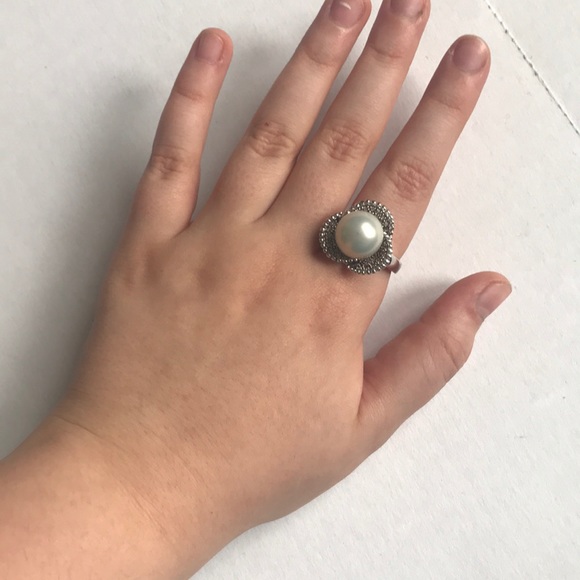 NWT Sterling silver pearl flower statement… - Picture 2 of 7